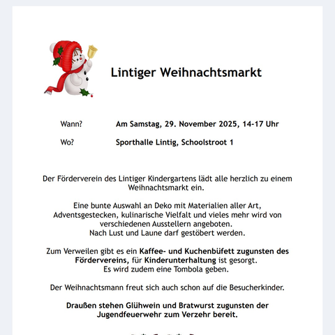 Flyer Weihnachtsmarkt
