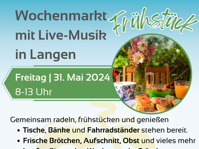 Wochenmarktfrühstück in Langen, Plakat aktuell
