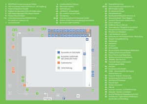 Liste mit Ausstellern auf der RegioMESSE 2022