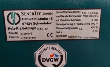 BHKW Typenschild