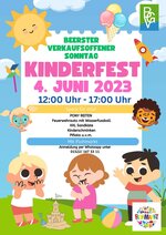 Flyer verkaufsoffener Sonntag Kinderfest
