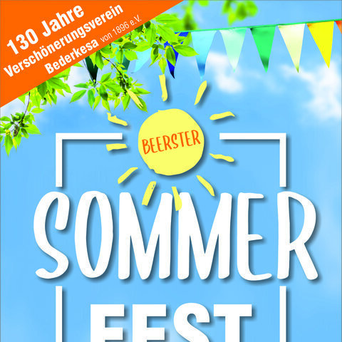Plakat Sommerfest mit Jubiläum VV