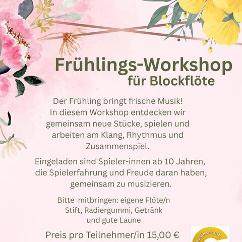 Frühlings-Workshop Musikschule