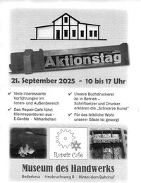 Aktionstag im Handwerksmuseum