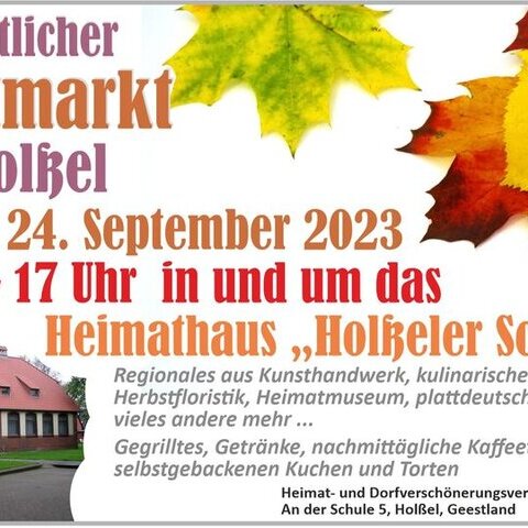 Herbstmarkt Holßel Plakat 2023