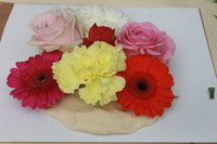 Blumen in Salzteig
