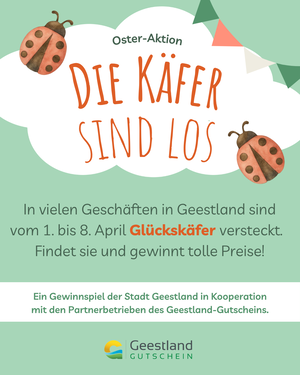 Plakat Glückskäfer-Aktion