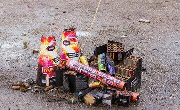 abgebranntes Silvesterfeuerwerk