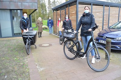 Übergabe der Fahrradflotte