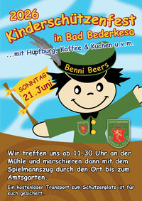Plakat Kinderschützenfest Bad Bederkesa 2026_1 Plakat Kinderschützenfest Bad Bederkesa 2026_1