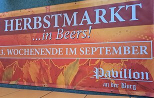Banner Herbstmarkt Beers - Pavillon an der Burg Banner Herbstmarkt Beers