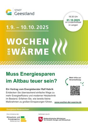 Plakat Infoveranstaltung Wochen der Wärme