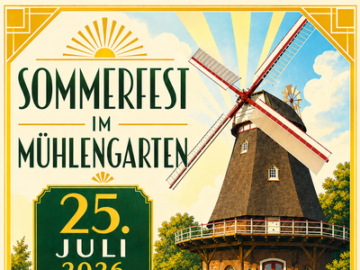 Plakat Sommerfest Mühlengarten 2026
