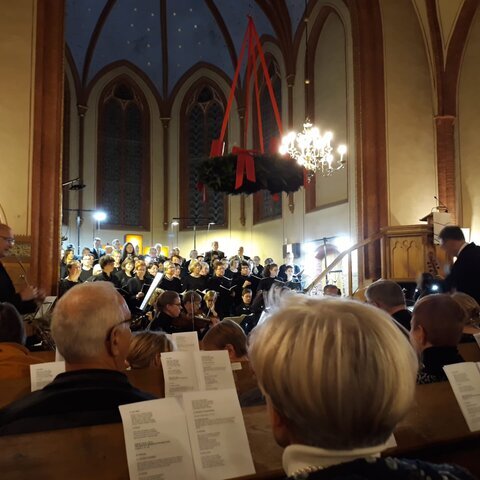 Projektchor des Kirchenkreises Wesermünde hier beim Weihnachtsoratorium 2019