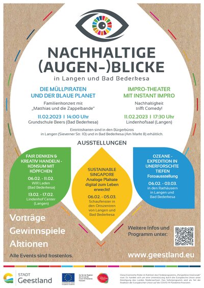 Plakat mit Terminen