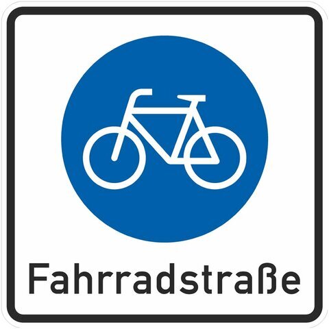 Schild Fahrradstraße