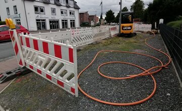 Bauarbeiten an der Leher Landstraße