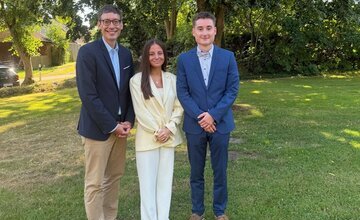 Stadtrat Niklas Grebe mit Bahar Tanyayla und Nico Erdmann