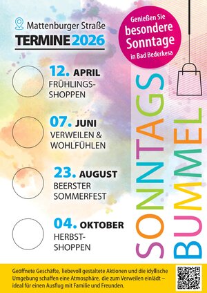 Plakat Sonntagsbummel mit QR-Code