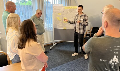 Teilnehmende beim Workshop zum Fußverkehrs-Check