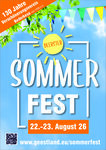 Plakat Sommerfest mit Jubiläum VV