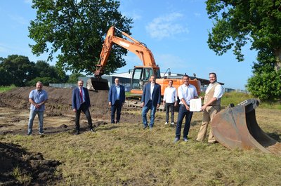 Baustelle im Gewerbegebiet